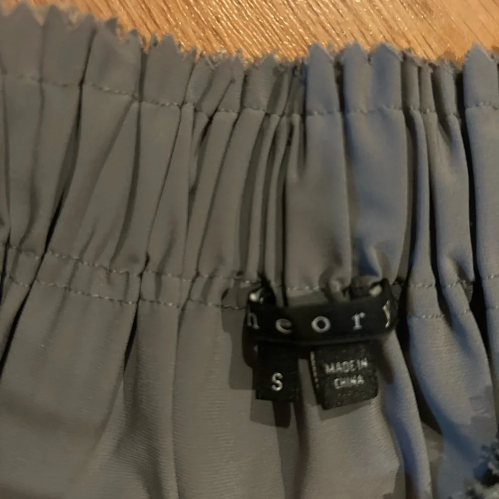 Theory Gray Briona Burning Glitter Silk Skirt - Picture 2 of 5
